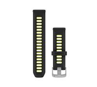 Garmin Official Quick Release Bands (20mm), suitable for selected Forerunner-,Venu-, vívomove-,vívoactive and Approach smartwatch series, Original accessory, Silicone, Black/Amp Yellow