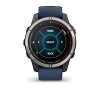 Garmin Quatix 7 Pro Plastic Smartwatch with Silicone Band, Blue