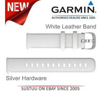 Garmin Watch strap, White with Silver Hardware, 18 mm