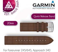 Garmin Quick Release 20 Leather Strap Band│For Vivoactive 3,Vivomove,Venu,D2 Air