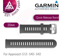 Garmin Quick Release 20mm Silicone Watch Strap Band│For Approach S12- S40- S42