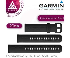 Garmin Quick Release 20mm Watch Strap Band│For Vivomove 3- HR- Luxe- Style- Venu