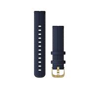 Garmin Quick Release Band (18mm) - Navy Blue Leather with Light Gold Hardware
