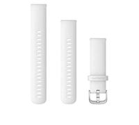 Garmin Quick Release Band (18mm) - White Silicone with Silver Hardware, white with silver hardware