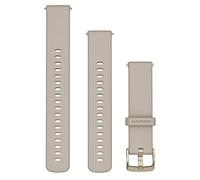 Garmin Quick Release Bands (18mm), suitable for selected Forerunner-,Venu- and vívoactive smartwatch series, Original accessory, Silicone, French Grey with Soft Gold Hardware