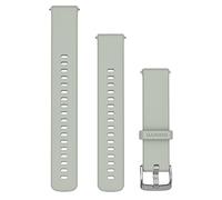 Garmin Quick Release Bands (18mm), suitable for selected Forerunner-,Venu- and vívoactive smartwatch series, Original accessory, Silicone, Sage Grey with Silver Hardware