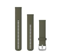 Garmin Quick Release Bands (20 mm) - Moss Silicone Band with Silver Hardware