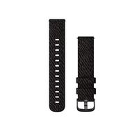 Garmin Quick Release Bands (20 mm) - Black Pepper Woven Nylon Band with Slate Hardware