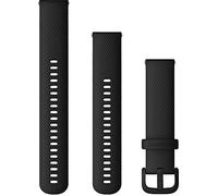 Garmin Quick Release Strap 20mm Silicone Black Fits Venu Series (Except S Models) Forerunner 55/245/645, Approach S12/S40/S42, Vivoactive 3/4, Vivomove 3, Viviomove HR, Vivomove Luxe