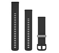 Garmin Quick Release Bands (20mm), suitable for selected Forerunner-,Venu-, vívomove-,vívoactive and Approach smartwatch series, Original accessory, Silicone, Black