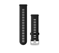 Garmin Quick Release Bands (22mm), suitable for selected Forerunner-,Venu- and vívoactive smartwatch series, Original accessory, Silicone, Black with Silver Hardware