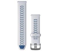 Garmin Quick Release Bands (22mm), suitable for selected Forerunner-,Venu- and vívoactive smartwatch series, Original accessory, Silicone, Whitestone/Tidal Blue with Slate Hardware