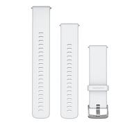 Garmin Quick Release Bands (22mm), suitable for selected Forerunner-,Venu- and vívoactive smartwatch series, Original accessory, Silicone, Whitestone with Silver Hardware