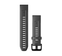 Garmin QuickFit Watch Bands (20mm), suitable for selected fēnix-, epix-, Descent-, D2-, Instinct- and Approach series smartwatches, Original accessory, Silicone, Graphite