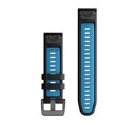 Garmin Quickfit 22 Mm Silicone Strap One Size Black / Cirrus Blue