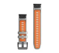 Garmin Quickfit 22 Mm Silicone Strap One Size Fog Gray / Ember Orange
