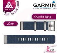 Garmin QuickFit 22 Premium Watch Strap Band│Jacquard Weave Nylon Strap│Indigo