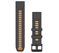 Garmin QuickFit® 22 Silicone Strap in Black/Orange for Enhanced Running Experience