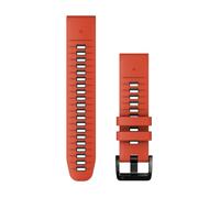 Garmin Quickfit 22 Mm Silicone Strap Orange One Size Flame Red / Graphite