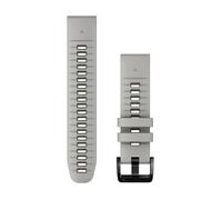 Garmin QuickFit® 22mm Silicone Watch Band – Compatible with Garmin smartwatches, Beige/Silver