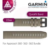 Garmin QuickFit 22mm Silicone Wrist Watch Strap Band│For Approach S60- S62- S62