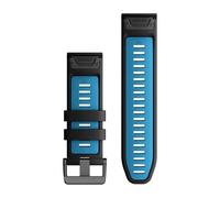 Garmin Quickfit 26 Mm Silicone Strap Black,Silver One Size Black / Cirrus Blue
