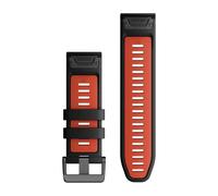 Garmin Quickfit 26 Mm Silicone Strap One Size Black / Flame Red