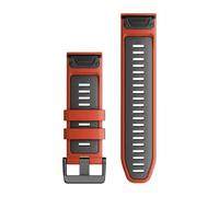 Garmin Quickfit 26 Mm Silicone Strap Orange One Size Flame Red / Graphite