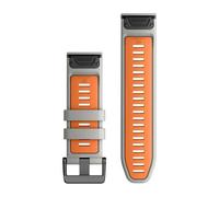 Garmin Quickfit 26 Mm Silicone Strap One Size Fog Gray / Ember Orange