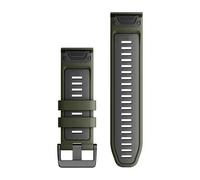 Garmin 26mm QuickFit watch band, Silicone, Moss/Graphite | Official Garmin watch band, fits select fēnix, instinct & more, ideal for daily wear, sports & daily wear, sweat resistant
