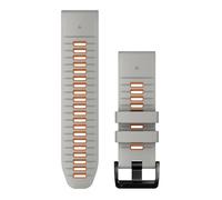 Garmin QuickFit® 26 Silicone Strap in Fog Gray/Ember Orange for Active Lifestyles