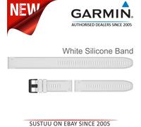 Garmin QuickFit 26mm Watch Band and Optional Extra Long Strap, White Silicone, (010-12903-00)