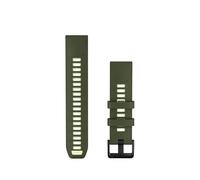 Garmin QuickFit Watch Band 22mm Silicone Strap, Olive/Citron | QuickFit compatible, easy strap replacement, secure fit, everyday comfort, customise your smartwatch style, tool-free