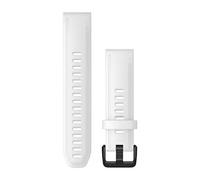 Garmin Quickfit Watch Band, White Silicone with Black Hardware, 20mm