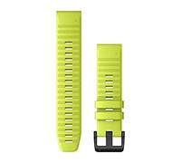 Garmin QuickFit Watch Bands (22mm), suitable for selected fēnix-, epix-, Descent-, D2-, Instinct-, Forerunner- and Approach series smartwatches, Original accessory, Silicone, Amp Yellow