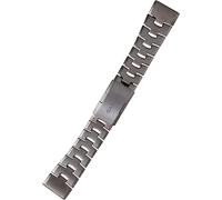 Garmin QuickFit 26 Watch Bands - Vented Titanium Bracelet with Carbon Grey Dlc Coating