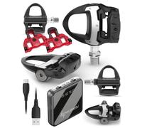 Garmin Rally RS110 Single-Sensing Power Meter Pedals for Road, Shimano SPD-SL Cleat Compatible, Rechargeable 90h Ride Time, Cycling Dynamics Metrics w/ Wearable4U PowerBank Bundle