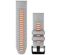 Garmin - Spare strap - Bracelet QuickFit 26mm Silicone Gris / Orange in Silicone - Grey,Orange Grey,Orange one size