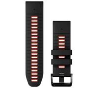 Garmin - Spare strap - Bracelet QuickFit 26mm Silicone Noir / Rouge feu in Silicone - Black Black one size