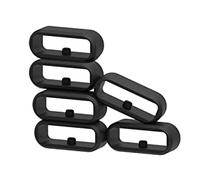 Garmin Strap Loop Silicone Watch Strap Loop Garmin Closure Ring Replacement Loops for Watch Strap 22 mm 18 mm Black Rubber Watch Strap Holder Keeper Replacement Watch Strap Loop Pack of 6, 22mm,