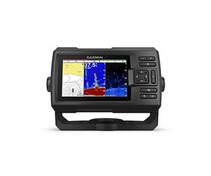 Garmin Striker Plus 5cv with Transducer, 5" GPS Fishfinder with CHIRP Traditional and ClearVu Scanning Sonar Transducer and Built In Quickdraw Contours Mapping Software