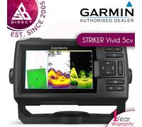 Garmin STRIKER Vivid 5cv 5'' Marine GPS Fish Finder│ClearVU│CHIRP Sonar│IPX7