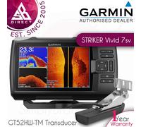 Garmin STRIKER Vivid 7sv & GT52HW-TM Transducer│7" Marine GPS Fish Finder│IPX7