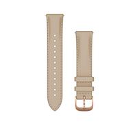 Garmin Quick Release Bands (20 mm) - Light Sand Leather Band with 18K Rose Gold PVD Hardware