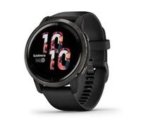 Garmin Venu 2 Smartwatch - Slate Stainless Steel Bezel with Black Case And Silicone Band
