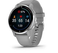 Garmin Venu 2 Plus, GPS Smartwatch with Call and Text, Advanced Health Monitoring and Fitness Features, Silver with Grey Band