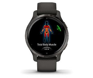 Garmin Venu 2S Smartwatch - Slate Stainless Steel Bezel With Graphite Case And Silicone Band