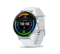 Garmin Venu 3 AMOLED GPS Smartwatch with All-day Health Monitoring and Voice Functionality, Silver stainless steel bezel with whitestone case and silicone band, New