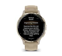 Garmin Venu 3 Tan Leather Strap Smartwatch