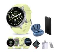 Garmin Venu 4, 45mm, Advanced Fitness and Multisport Tracker GPS Smartwatch, 1.4" AMOLED Display, Built-in Flashlight, 12 Days of Battery Life, Silver with Citron Silicone Band (Watch Bundle)